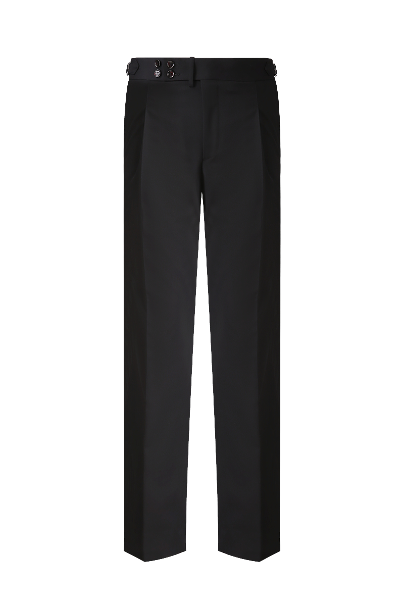 Bespoke black wool dress pants – luxury men’s fashion with custom tailored fit