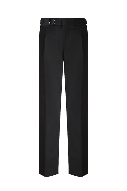 Bespoke black wool dress pants – luxury men’s fashion with custom tailored fit