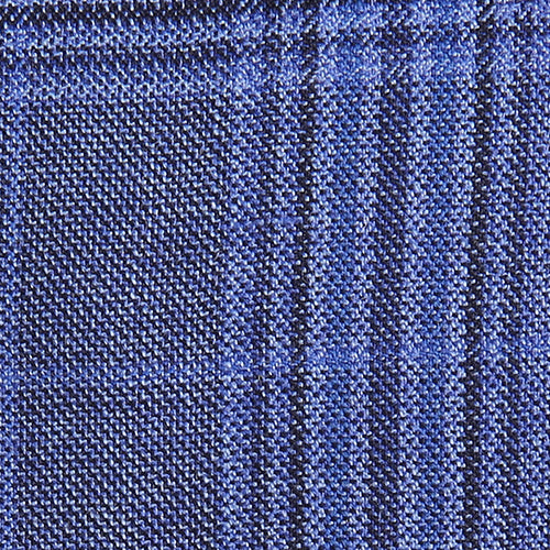 Blue Plaid Fabric Close Up