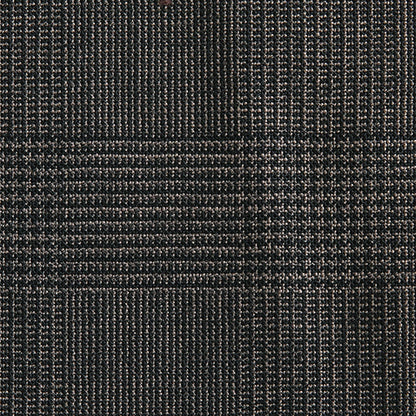 Brown Plaid Fabric Close Up