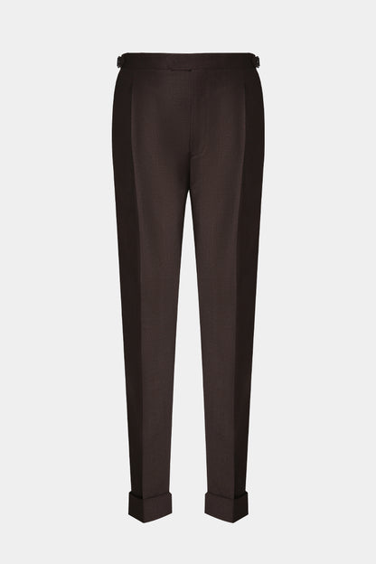 Bespoke coffee wool flannel pants – luxury men’s fashion with custom tailored fit