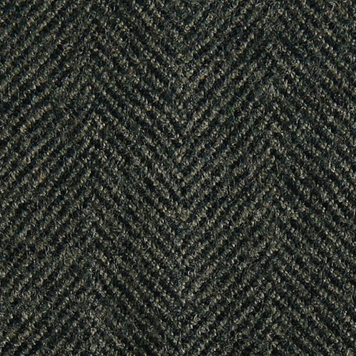 Dark Green Herringbone Fabric Close up