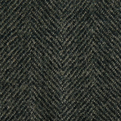 Dark Green Herringbone Fabric Close up