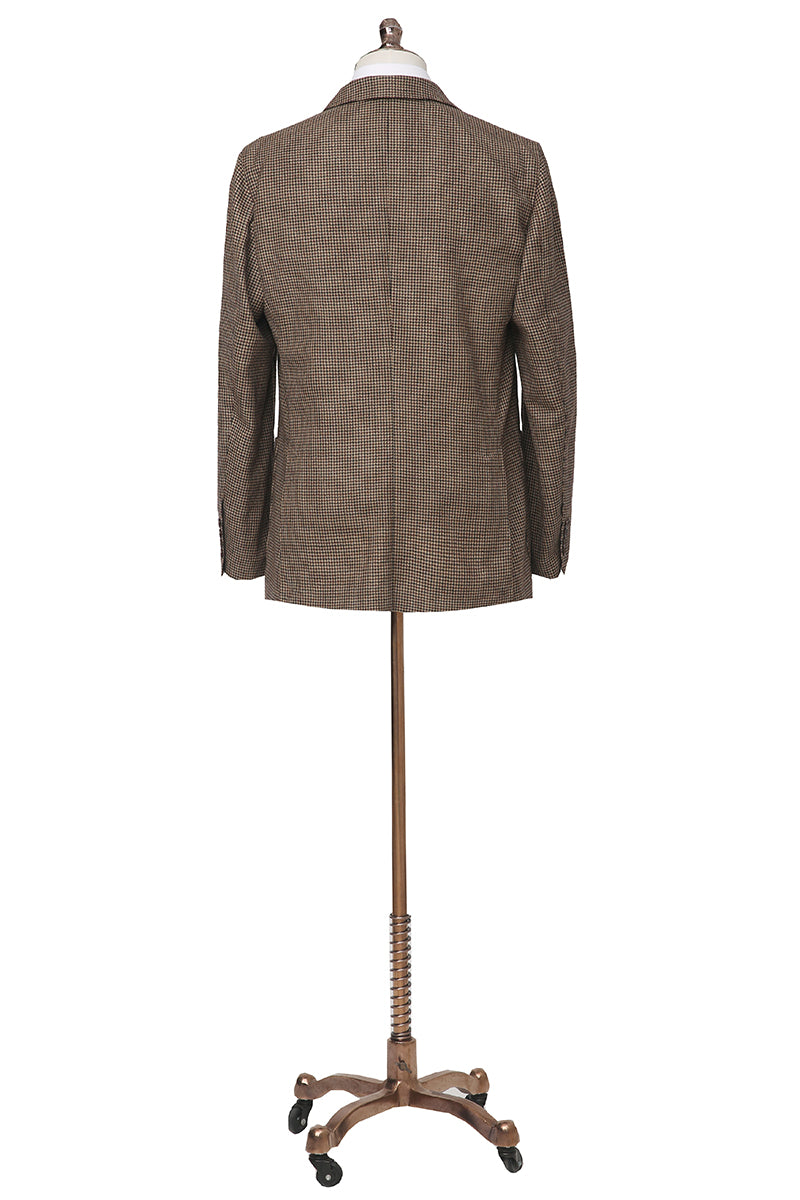 Custom houndstooth patterned blazer with premium fabric