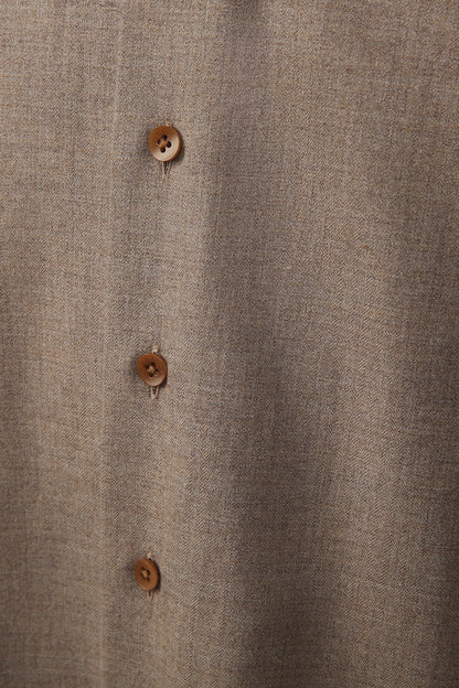 Custom light brown yak wool shirt with premium soft texture