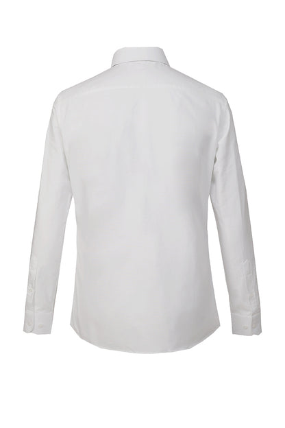 White dress shirt styled for business or wedding attire